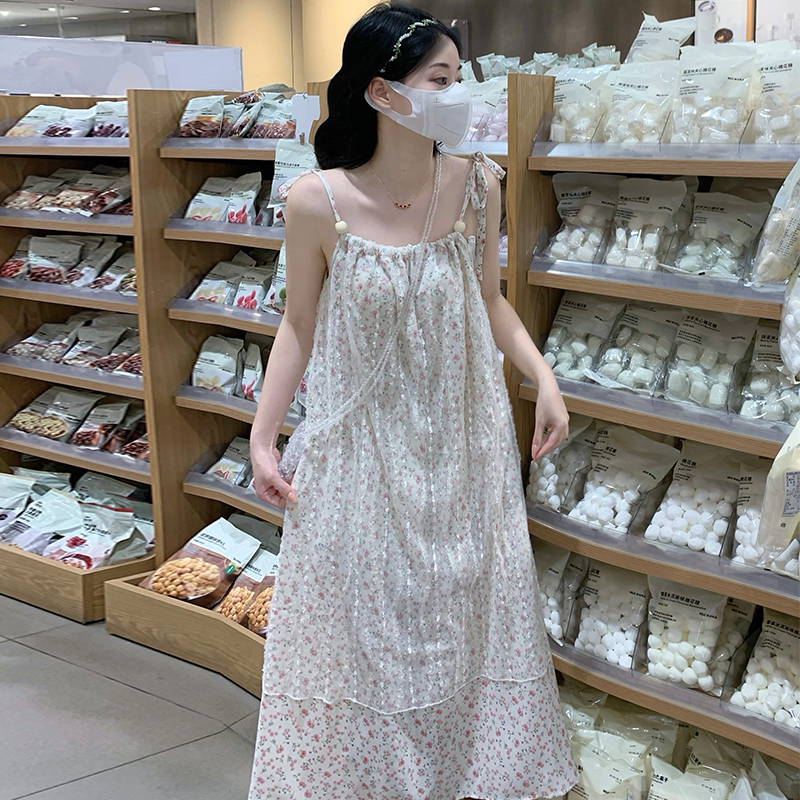 Floral Cami Dress Summer 2025 Sweet Slimming Vacation Design for Petite Women - Image 3