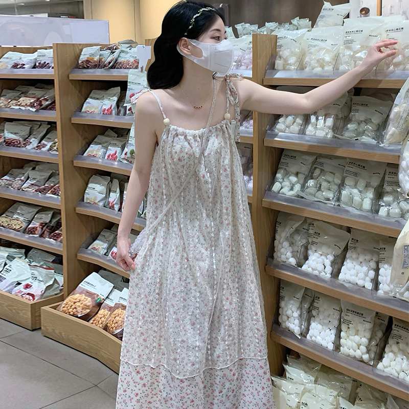 Floral Cami Dress Summer 2025 Sweet Slimming Vacation Design for Petite Women - Image 2