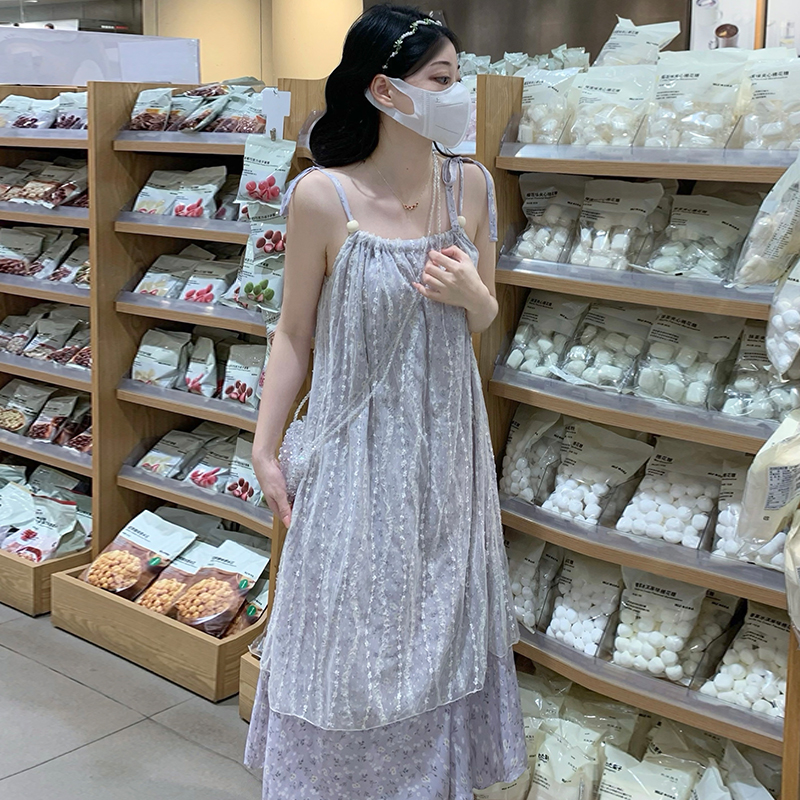 Floral Cami Dress Summer 2025 Sweet Slimming Vacation Design for Petite Women - Image 4
