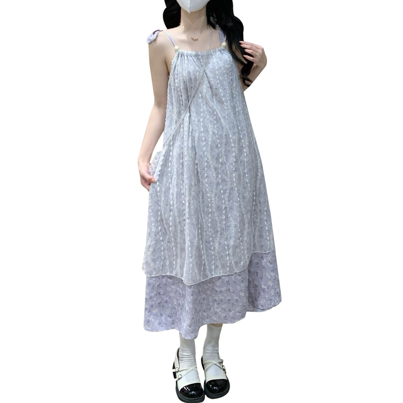 Floral Cami Dress Summer 2025 Sweet Slimming Vacation Design for Petite Women - Image 5