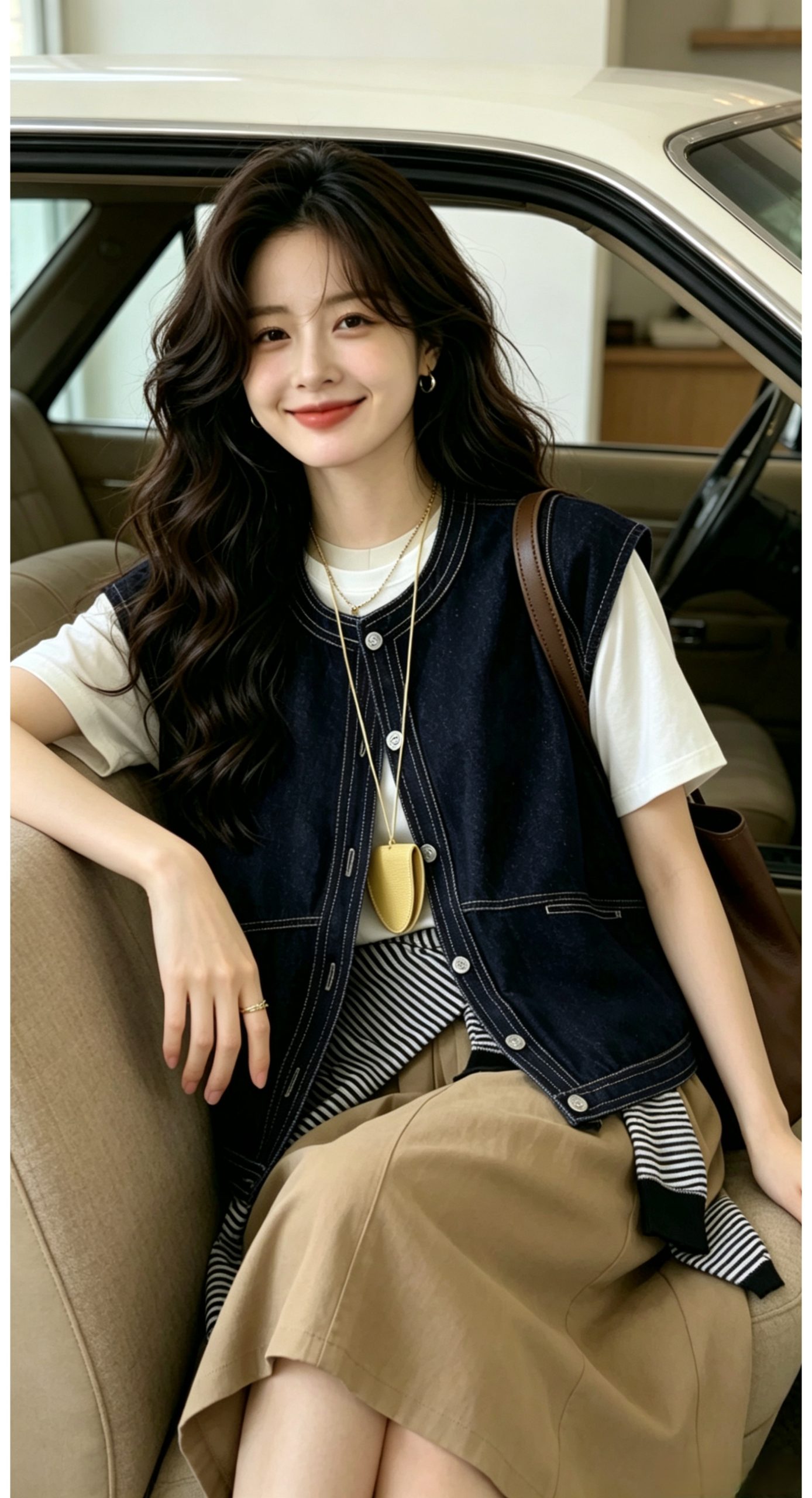 Women's Retro Loose Denim Vest with Pockets - Image 2